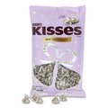 Hersheys KISSES Wedding Milk Chocolates, Gold Wrappers/Silver Hearts, 48 oz Bag 13335